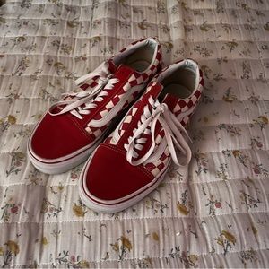 Red Checkered Old School Vans